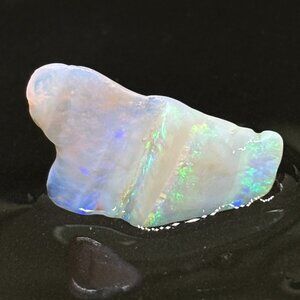 Elegantly Striped Australian Lightning Ridge Opal Carvable Specimen